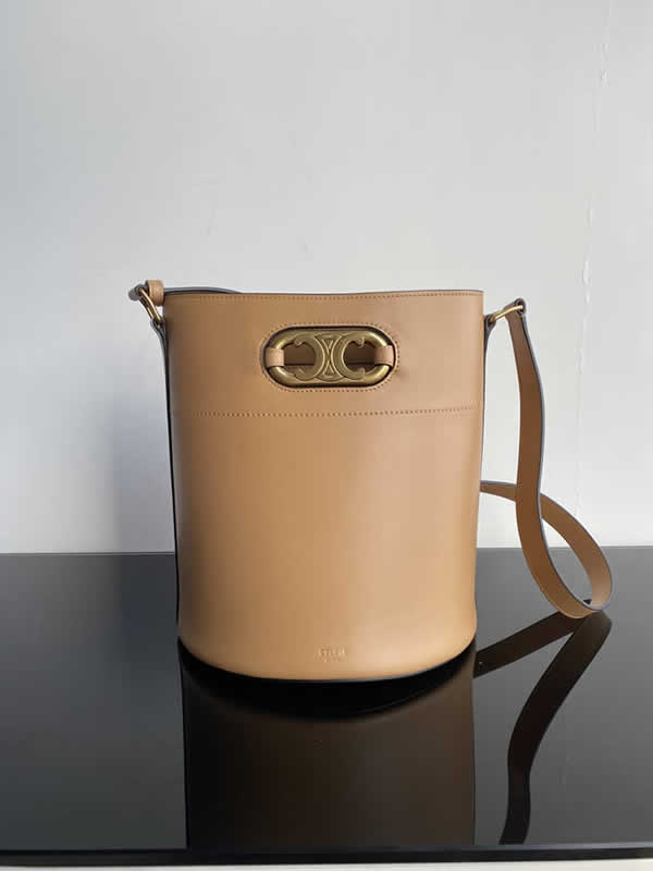 Fake Celine Cheap New Khaki Bucket Maillon Triomphe Messenger Bag